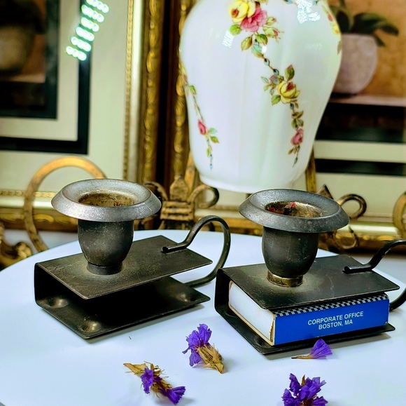 Vintage 1970s. Two Candle holders with match holders. Excellent condition - Picture 12 of 12